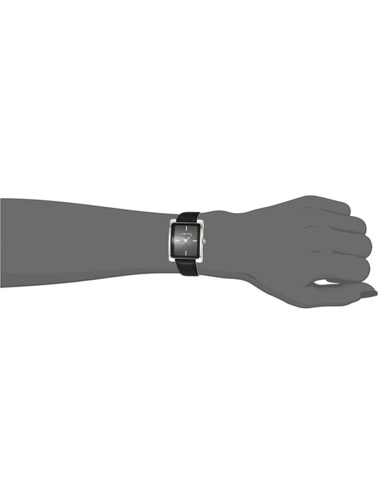 Anne Klein Women\'s Silver Black Leather Strap Analog Quartz Solid Luxury Watch main image 7